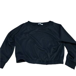 Moon Ryder Size Medium Black cropped wide neck Sweatshirt
